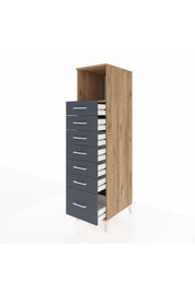 Kronos Dolap Tek Raflı 7 Çekmeceli 44x59x182 - S88M038V8C