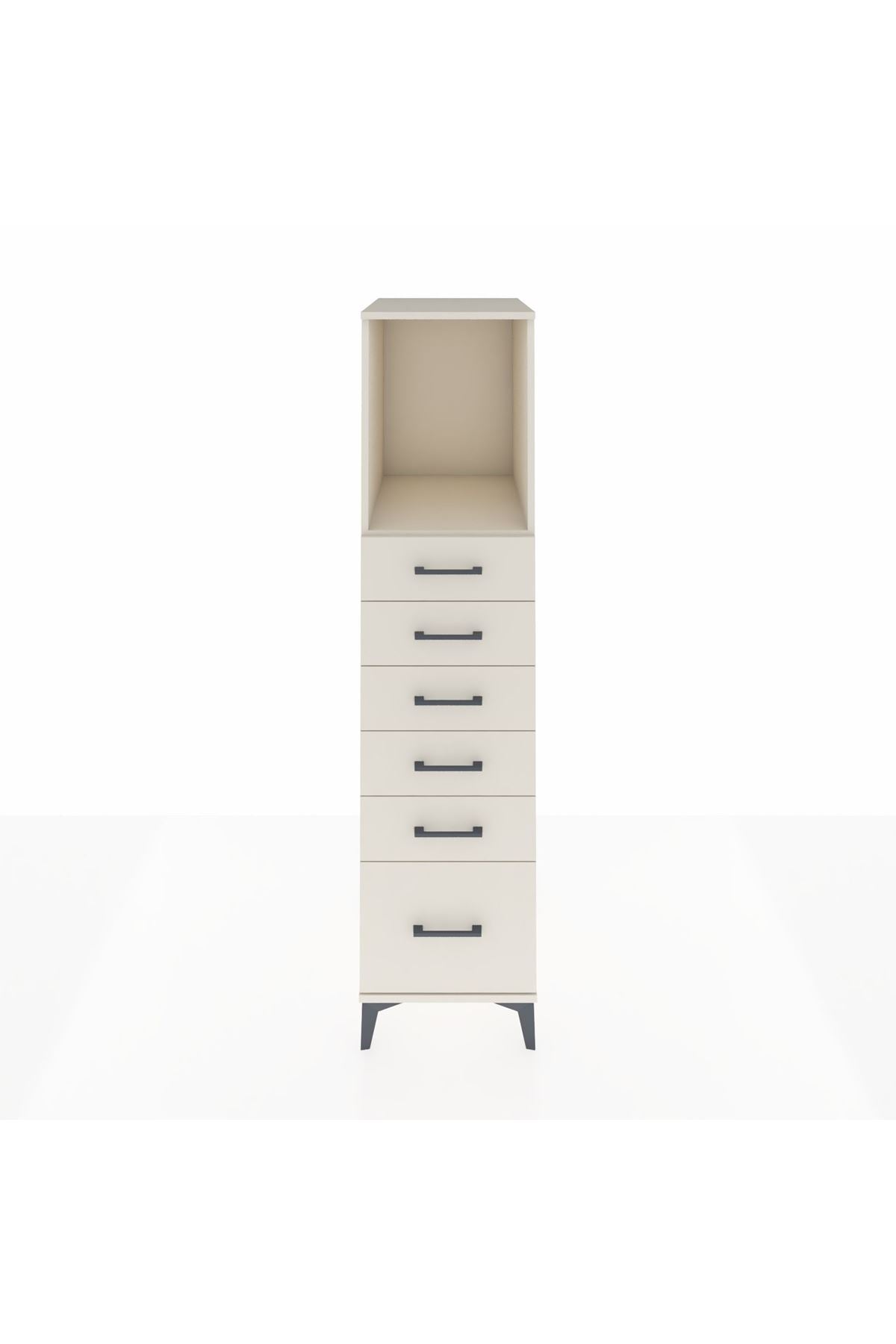 Kronos Dolap Tek Raflı 6 Çekmeceli 44x59x182 - S88M039V1C