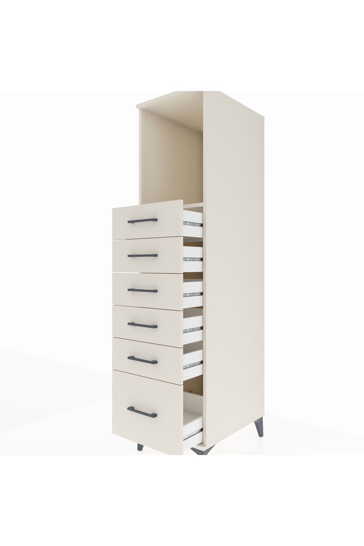 Kronos Dolap Tek Raflı 6 Çekmeceli 44x59x182 - S88M039V1C