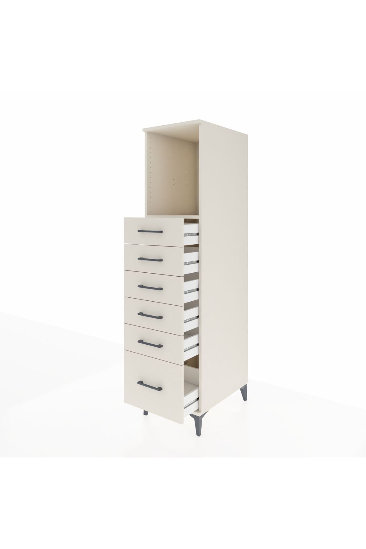 Kronos Dolap Tek Raflı 6 Çekmeceli 44x59x182 - S88M039V1C