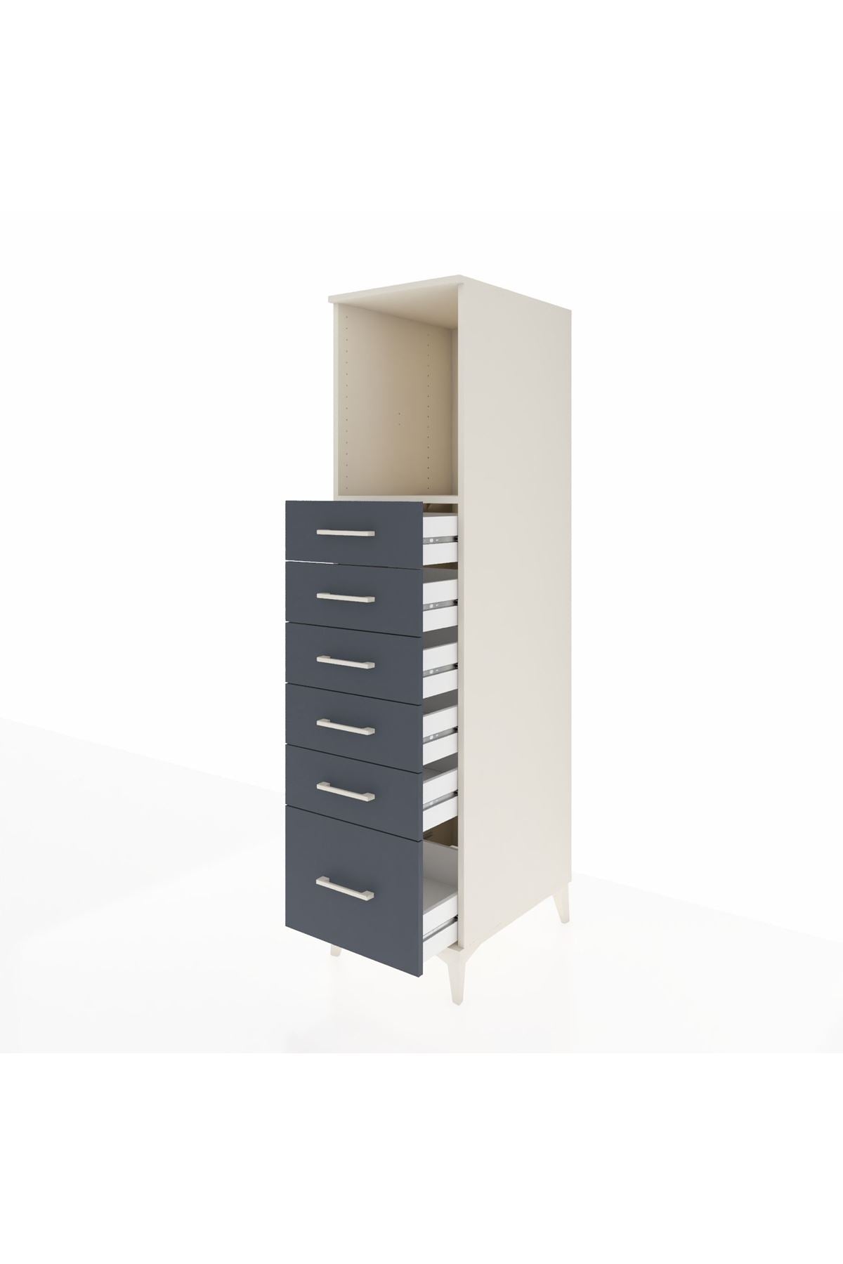 Kronos Dolap Tek Raflı 6 Çekmeceli 44x59x182 - S88M039V2C