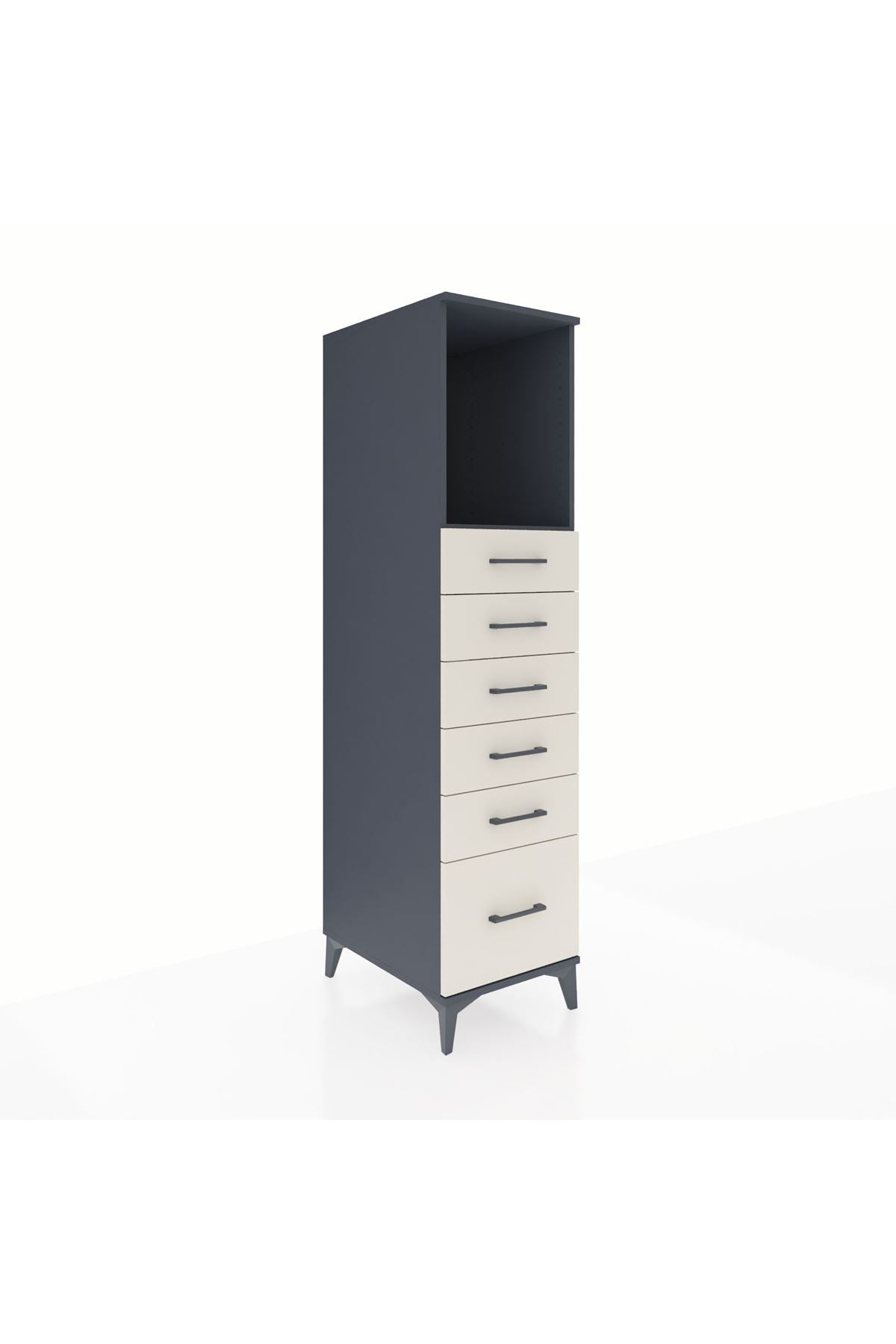 Kronos Dolap Tek Raflı 6 Çekmeceli 44x59x182 - S88M039V4C