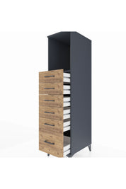 Kronos Dolap Tek Raflı 6 Çekmeceli 44x59x182 - S88M039V6C