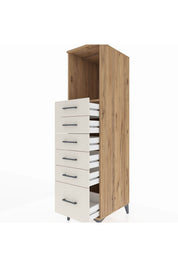 Kronos Dolap Tek Raflı 6 Çekmeceli 44x59x182 - S88M039V7C