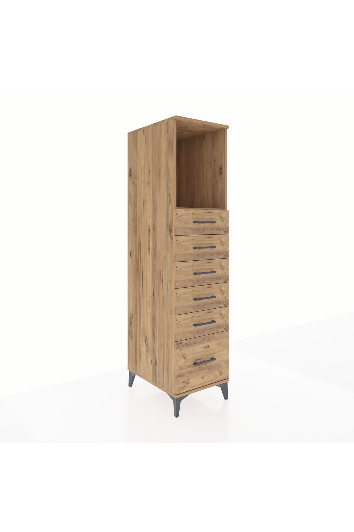 Kronos Dolap Tek Raflı 6 Çekmeceli 44x59x182 - S88M039V9C