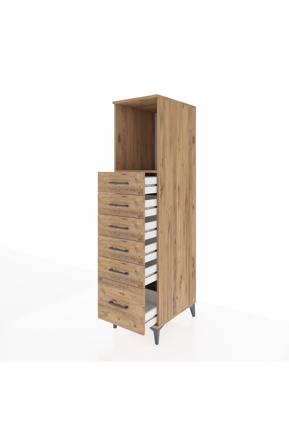 Kronos Dolap Tek Raflı 6 Çekmeceli 44x59x182 - S88M039V9C