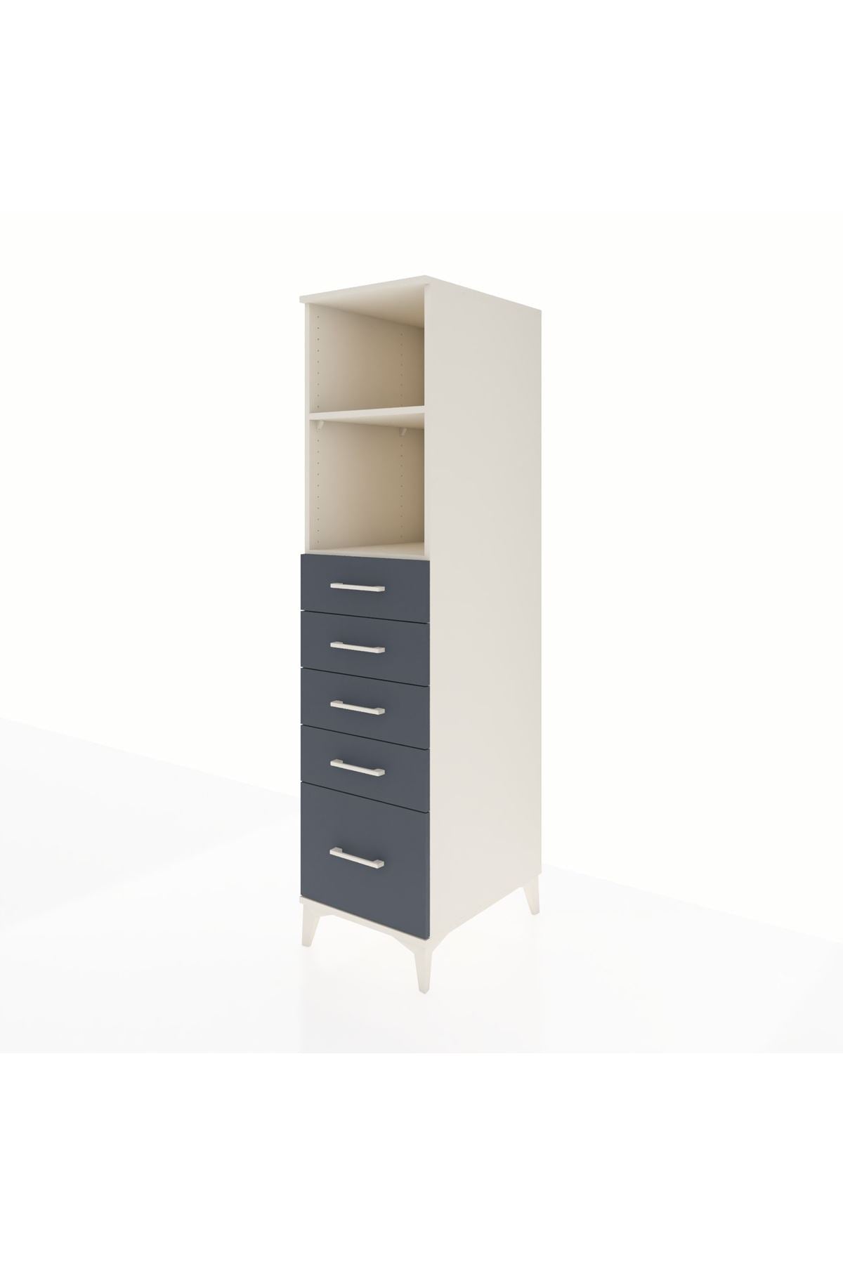 Kronos Dolap 2 Raflı 5 Çekmeceli 44x59x182 - S88M040V2C