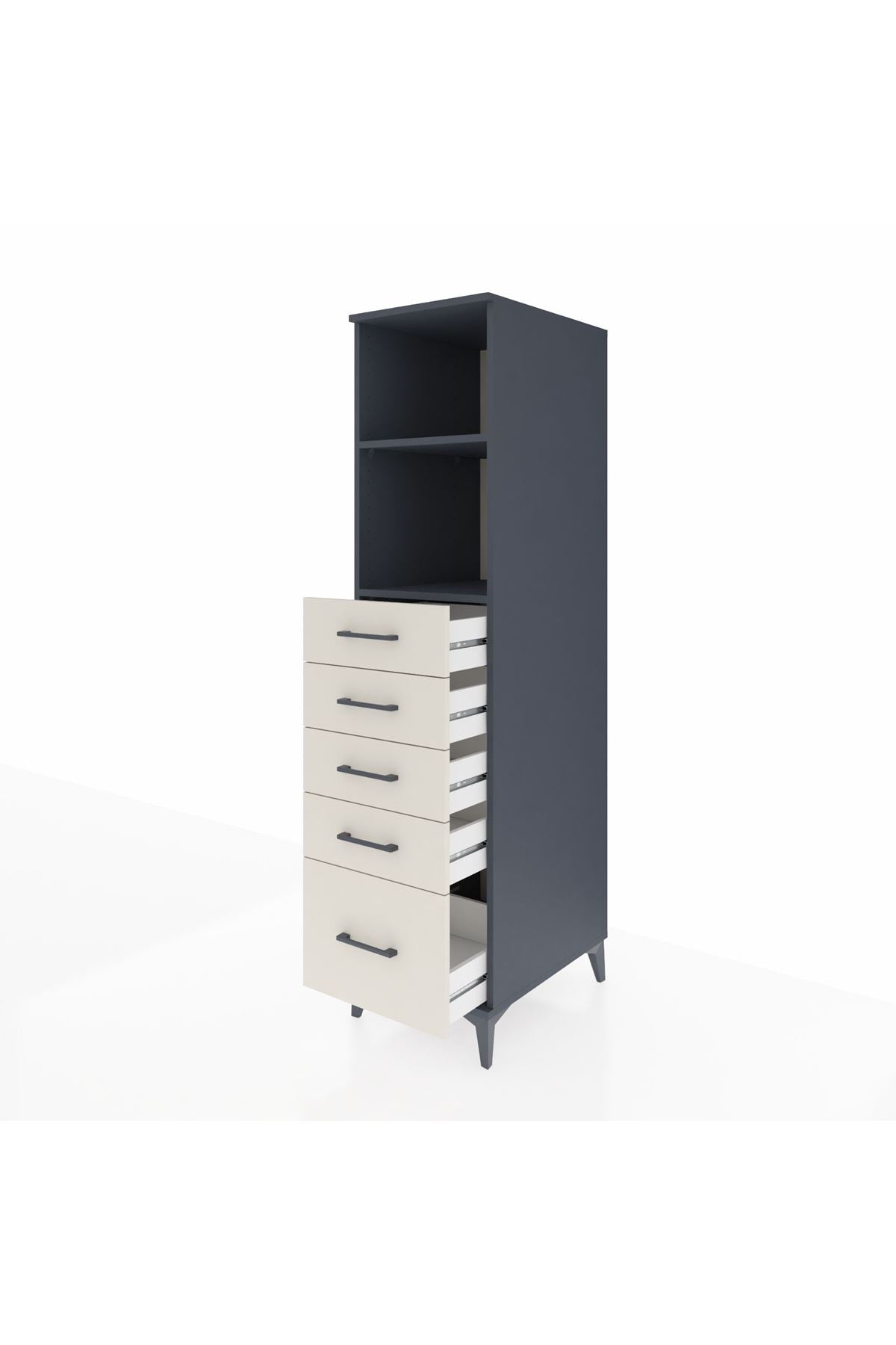 Kronos Dolap 2 Raflı 5 Çekmeceli 44x59x182 - S88M040V4C