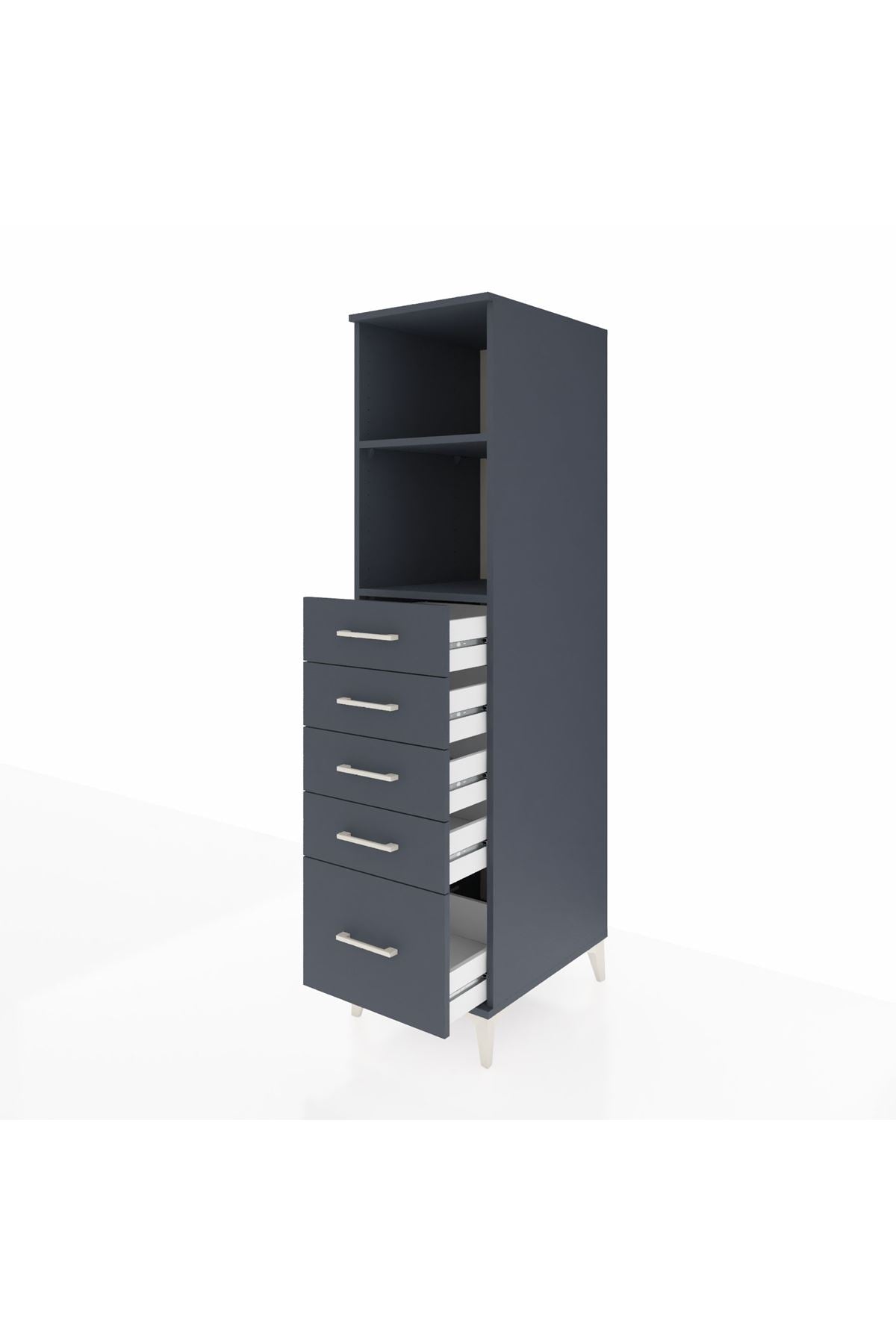 Kronos Dolap 2 Raflı 5 Çekmeceli 44x59x182 - S88M040V5C