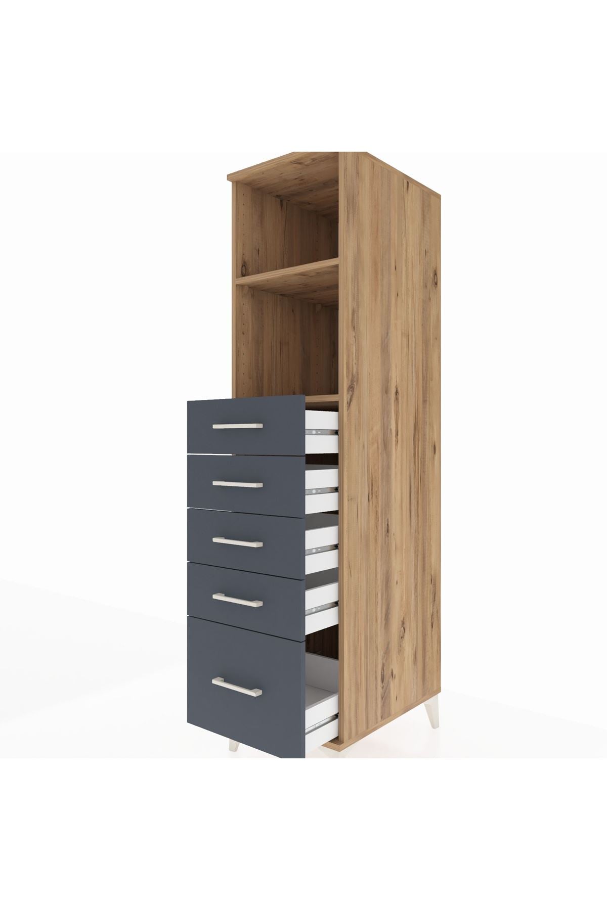Kronos Dolap 2 Raflı 5 Çekmeceli 44x59x182 - S88M040V8C