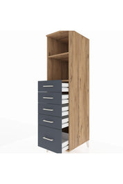 Kronos Dolap 2 Raflı 5 Çekmeceli 44x59x182 - S88M040V8C