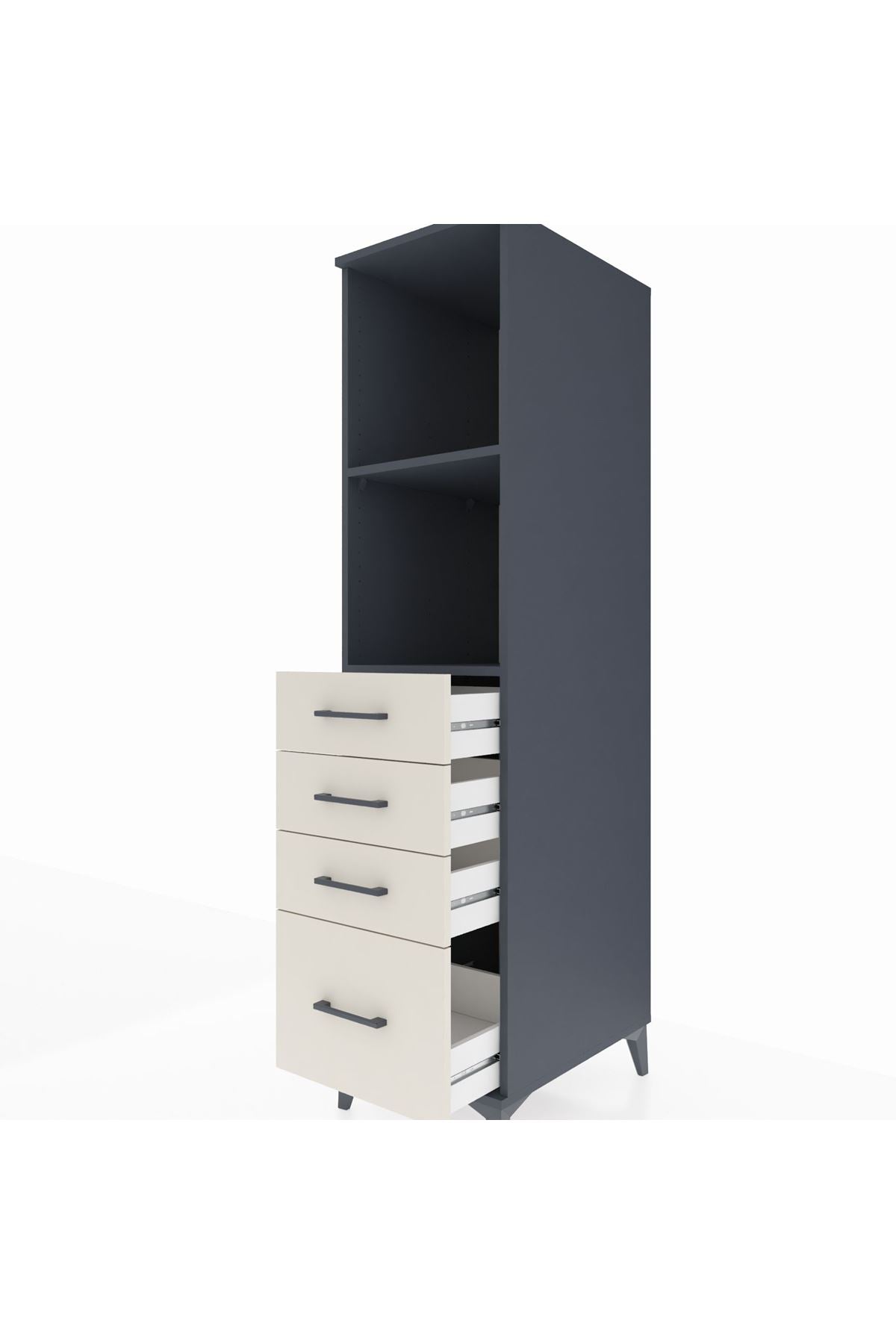 Kronos Dolap 2 Raflı 4 Çekmeceli 44x59x182 - S88M041V4C