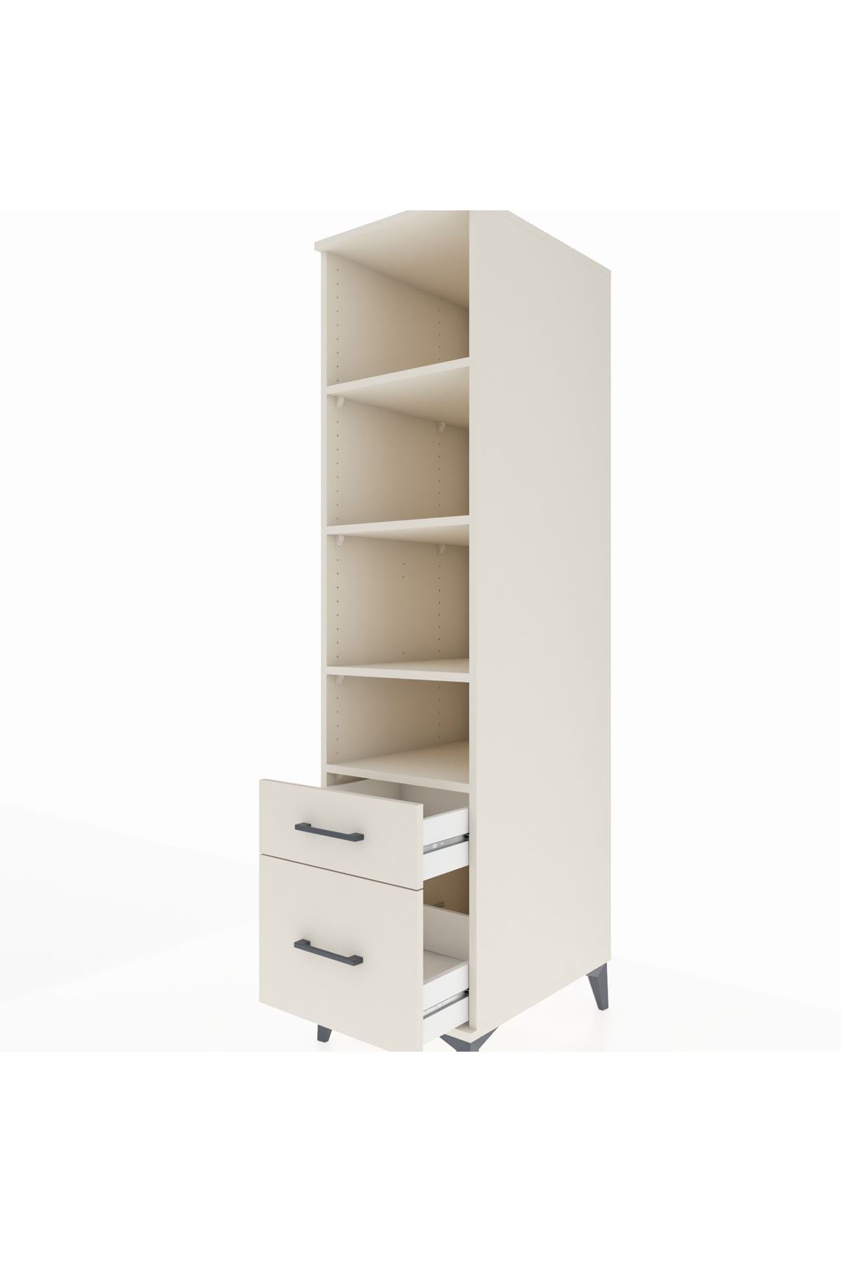 Kronos Dolap 4 Raflı 2 Çekmeceli 44x59x182 - S88M043V1C