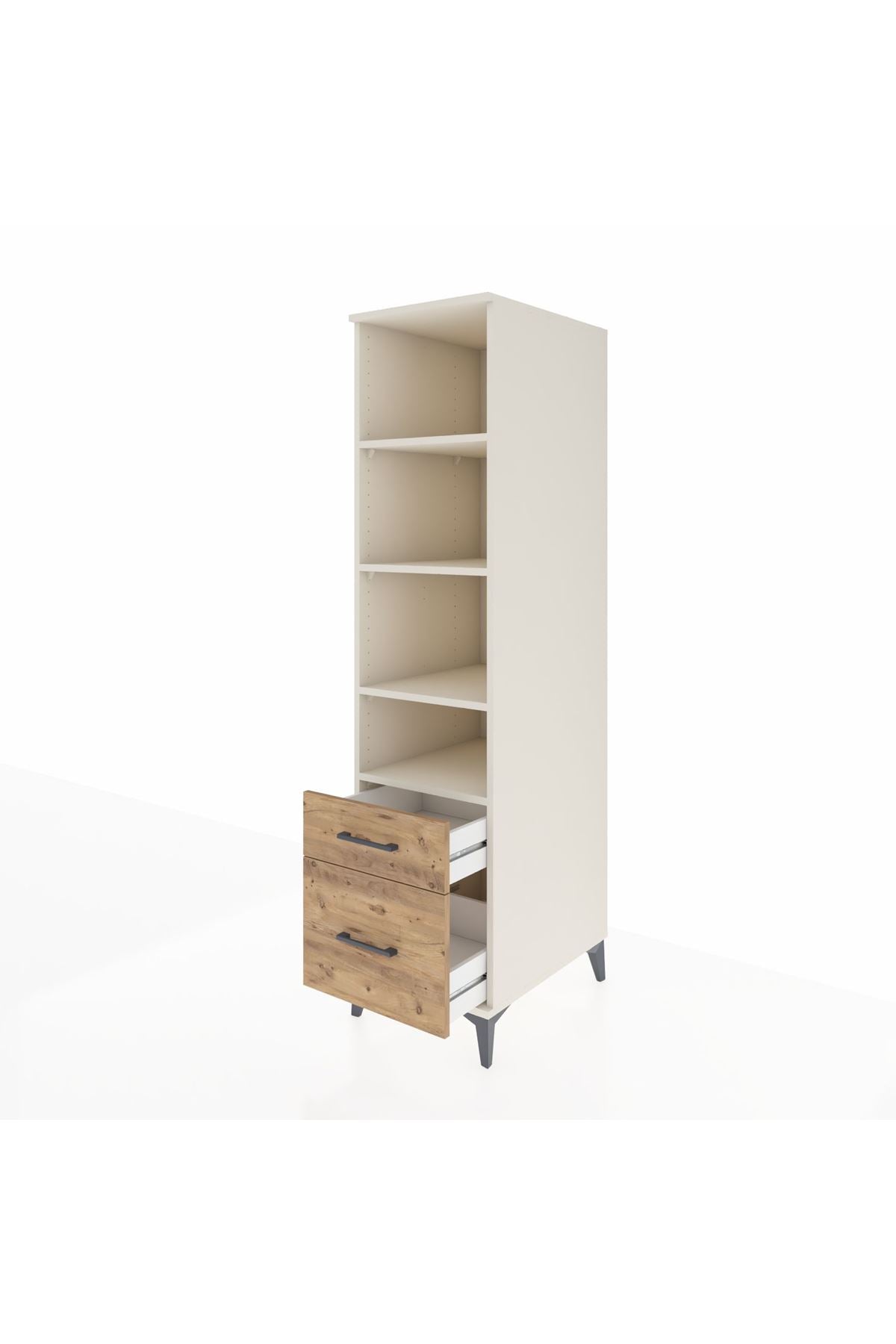 Kronos Dolap 4 Raflı 2 Çekmeceli 44x59x182 - S88M043V3C