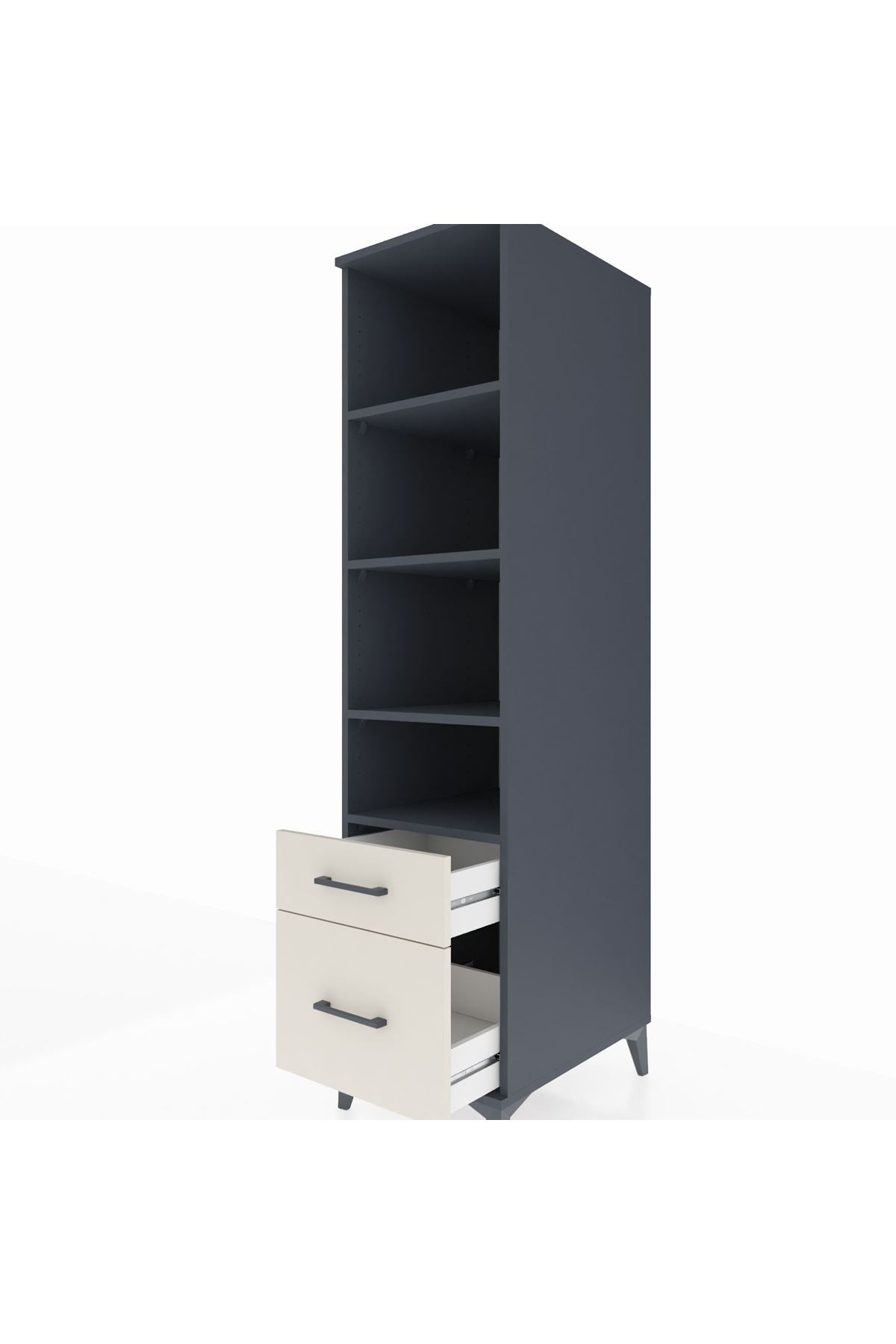 Kronos Dolap 4 Raflı 2 Çekmeceli 44x59x182 - S88M043V4C