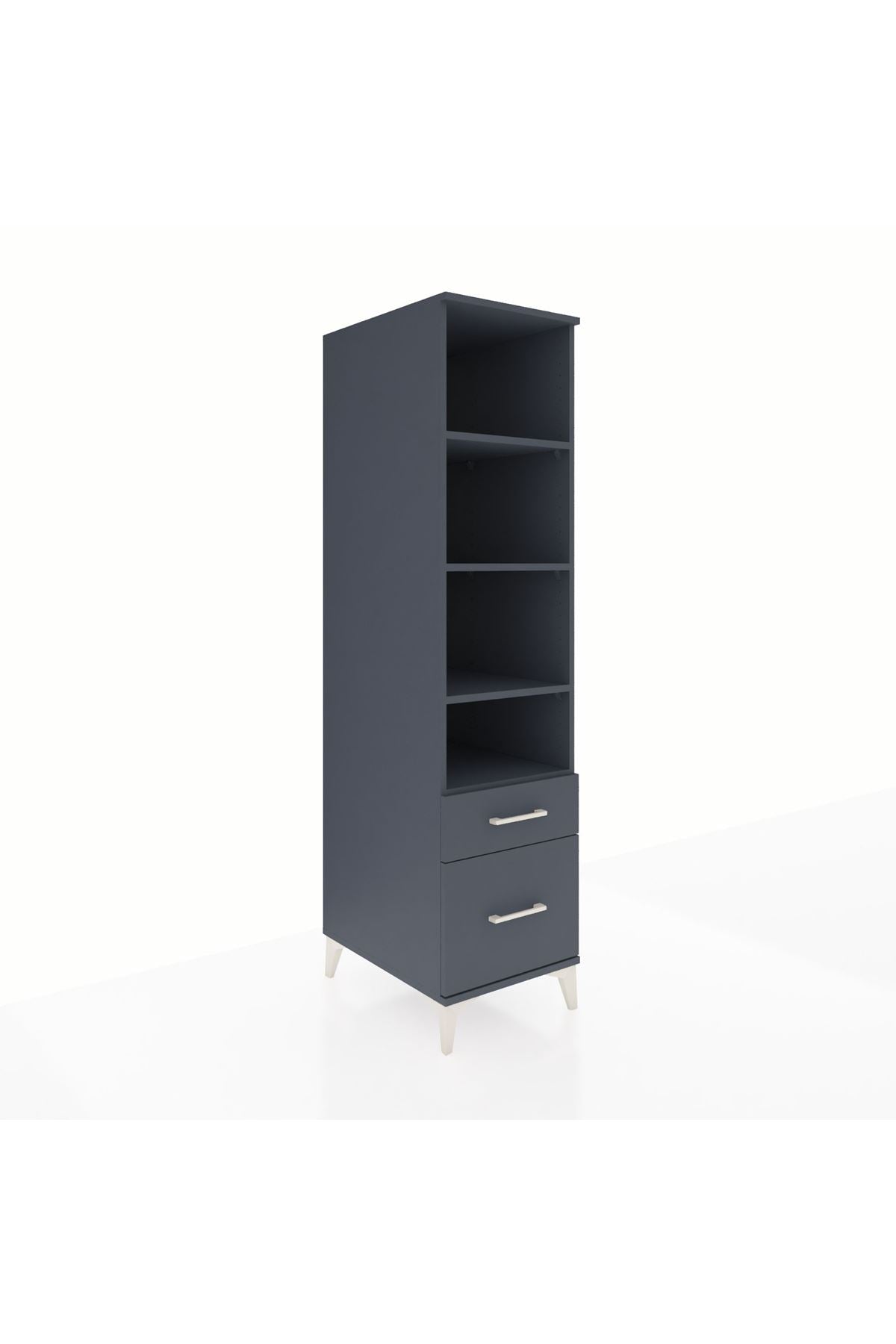 Kronos Dolap 4 Raflı 2 Çekmeceli 44x59x182 - S88M043V5C