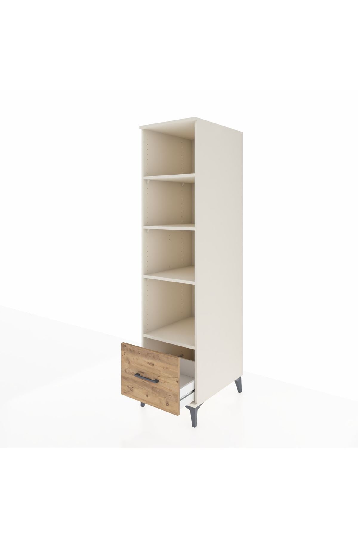 Kronos Dolap 4 Raflı Tek Çekmeceli 44x59x182 - S88M044V3C