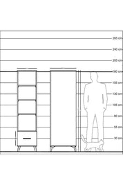 Kronos Dolap 4 Raflı Tek Çekmeceli 44x59x182 - S88M044V4C