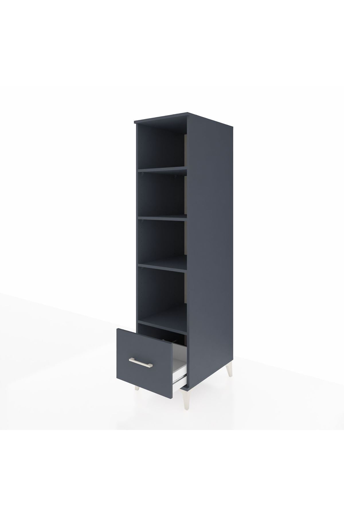 Kronos Dolap 4 Raflı Tek Çekmeceli 44x59x182 - S88M044V5C