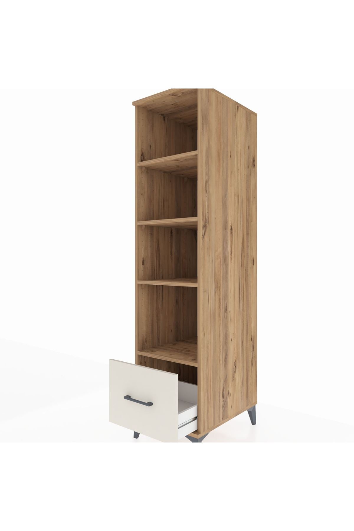 Kronos Dolap 4 Raflı Tek Çekmeceli 44x59x182 - S88M044V7C