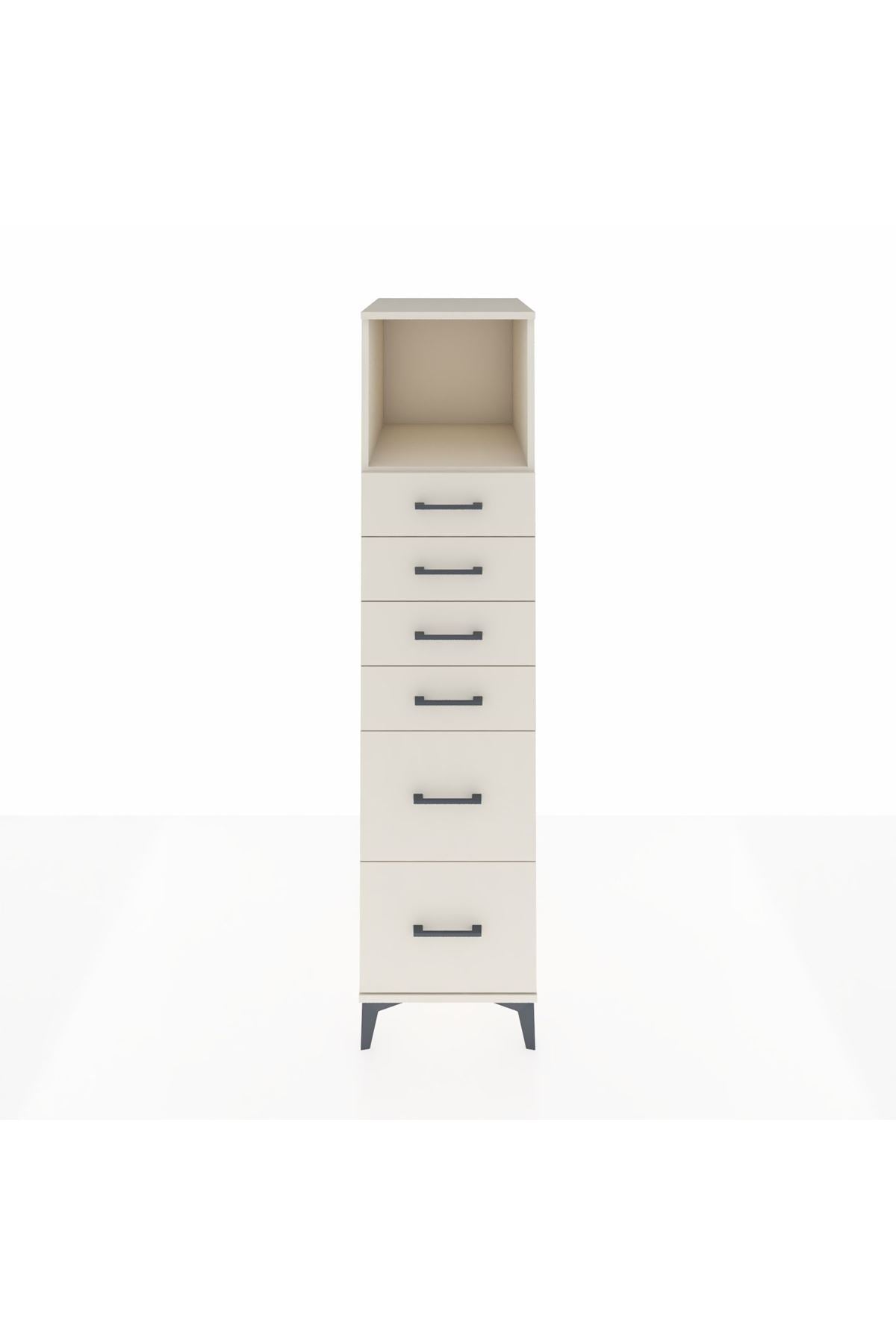 Kronos Dolap Tek Raflı 6 Çekmeceli 44x59x182 - S88M045V1C