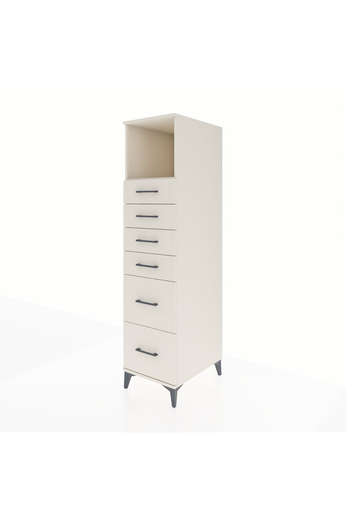 Kronos Dolap Tek Raflı 6 Çekmeceli 44x59x182 - S88M045V1C