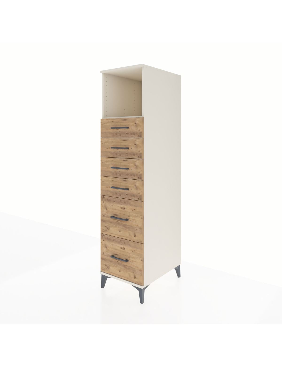 Kronos Dolap Tek Raflı 6 Çekmeceli 44x59x182 - S88M045V3C
