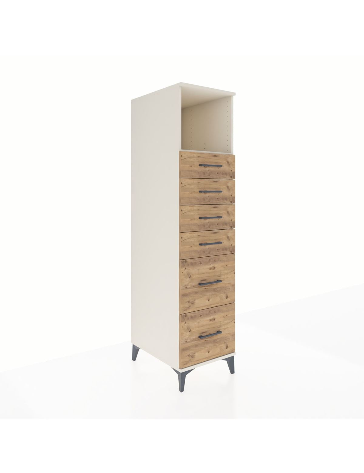 Kronos Dolap Tek Raflı 6 Çekmeceli 44x59x182 - S88M045V3C