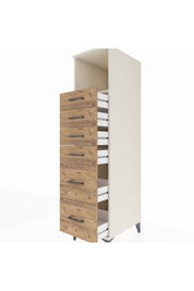 Kronos Dolap Tek Raflı 6 Çekmeceli 44x59x182 - S88M045V3C