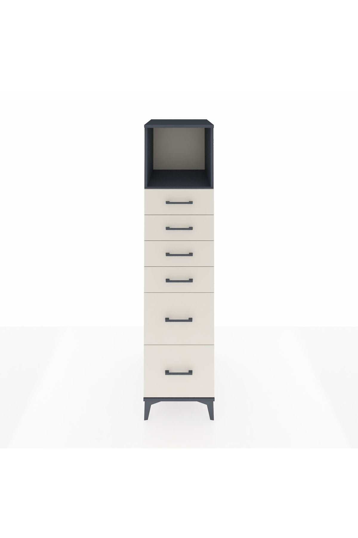 Kronos Dolap Tek Raflı 6 Çekmeceli 44x59x182 - S88M045V4C
