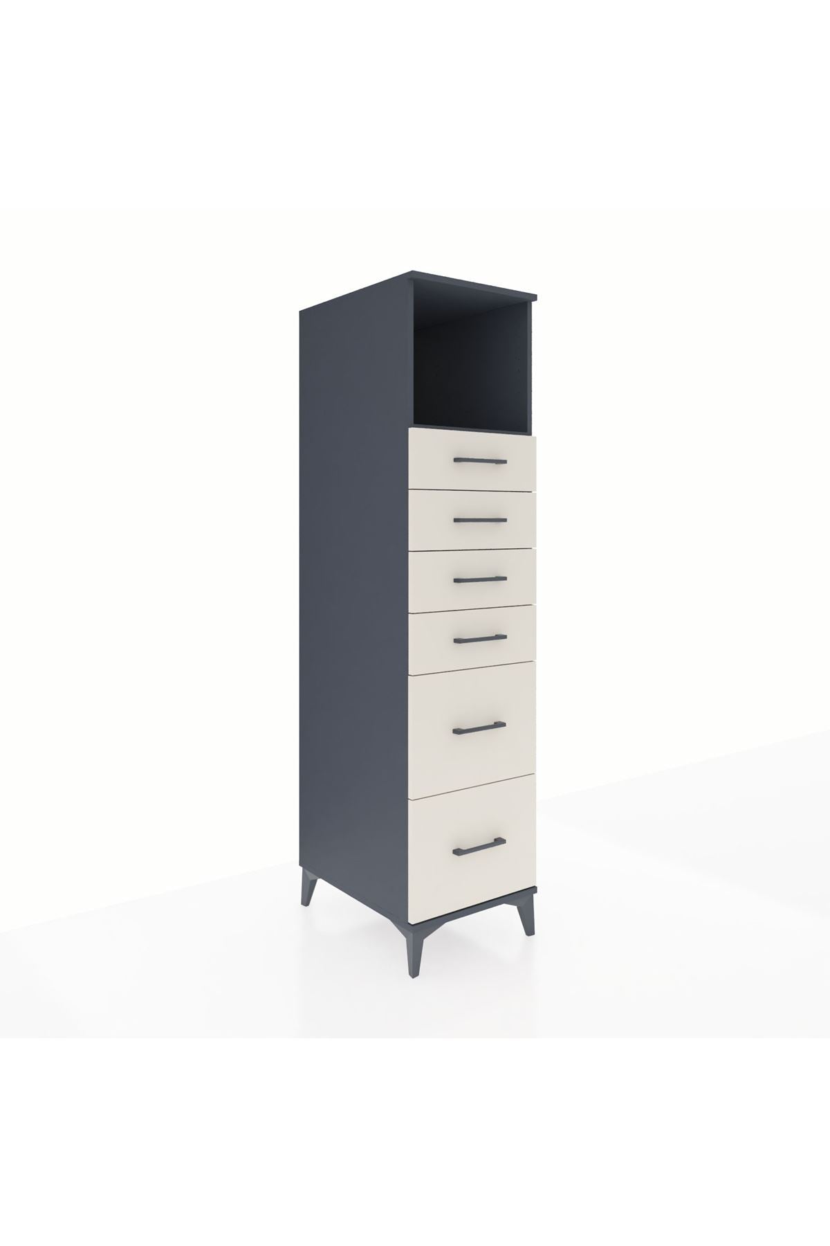 Kronos Dolap Tek Raflı 6 Çekmeceli 44x59x182 - S88M045V4C