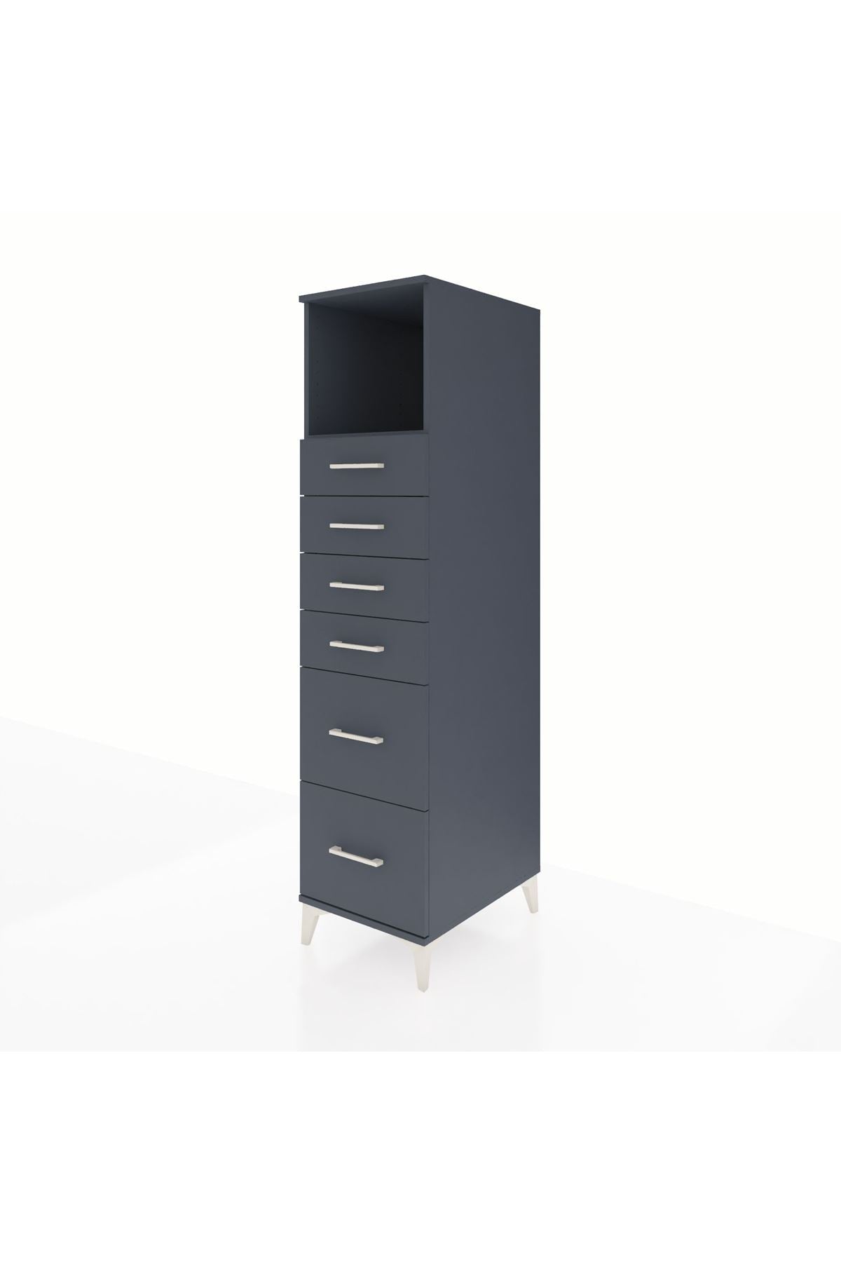 Kronos Dolap Tek Raflı 6 Çekmeceli 44x59x182 - S88M045V5C