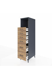 Kronos Dolap Tek Raflı 6 Çekmeceli 44x59x182 - S88M045V6C