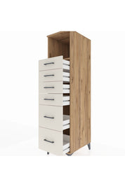 Kronos Dolap Tek Raflı 6 Çekmeceli 44x59x182 - S88M045V7C