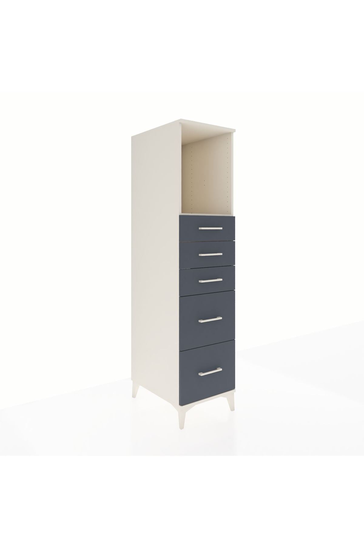 Kronos Dolap Tek Raflı 5 Çekmeceli 44x59x182 - S88M046V2C