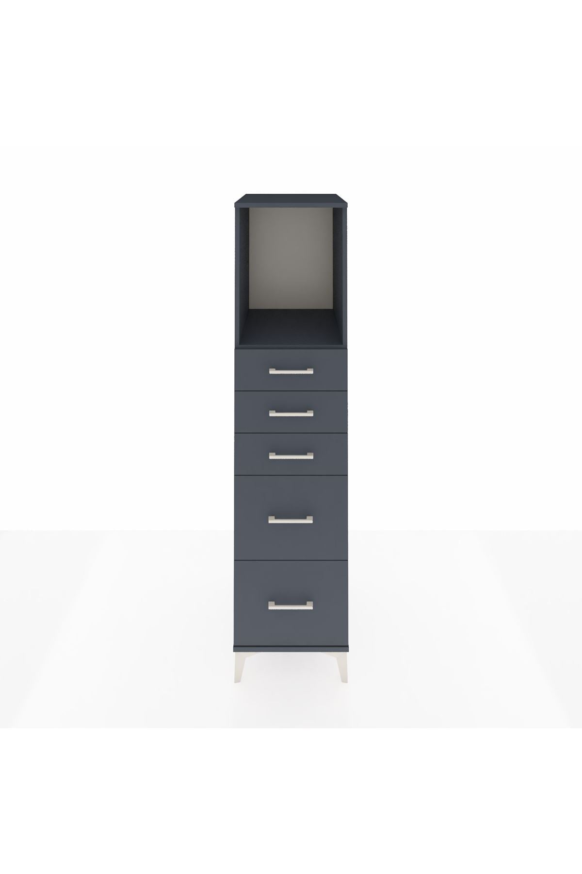Kronos Dolap Tek Raflı 5 Çekmeceli 44x59x182 - S88M046V5C