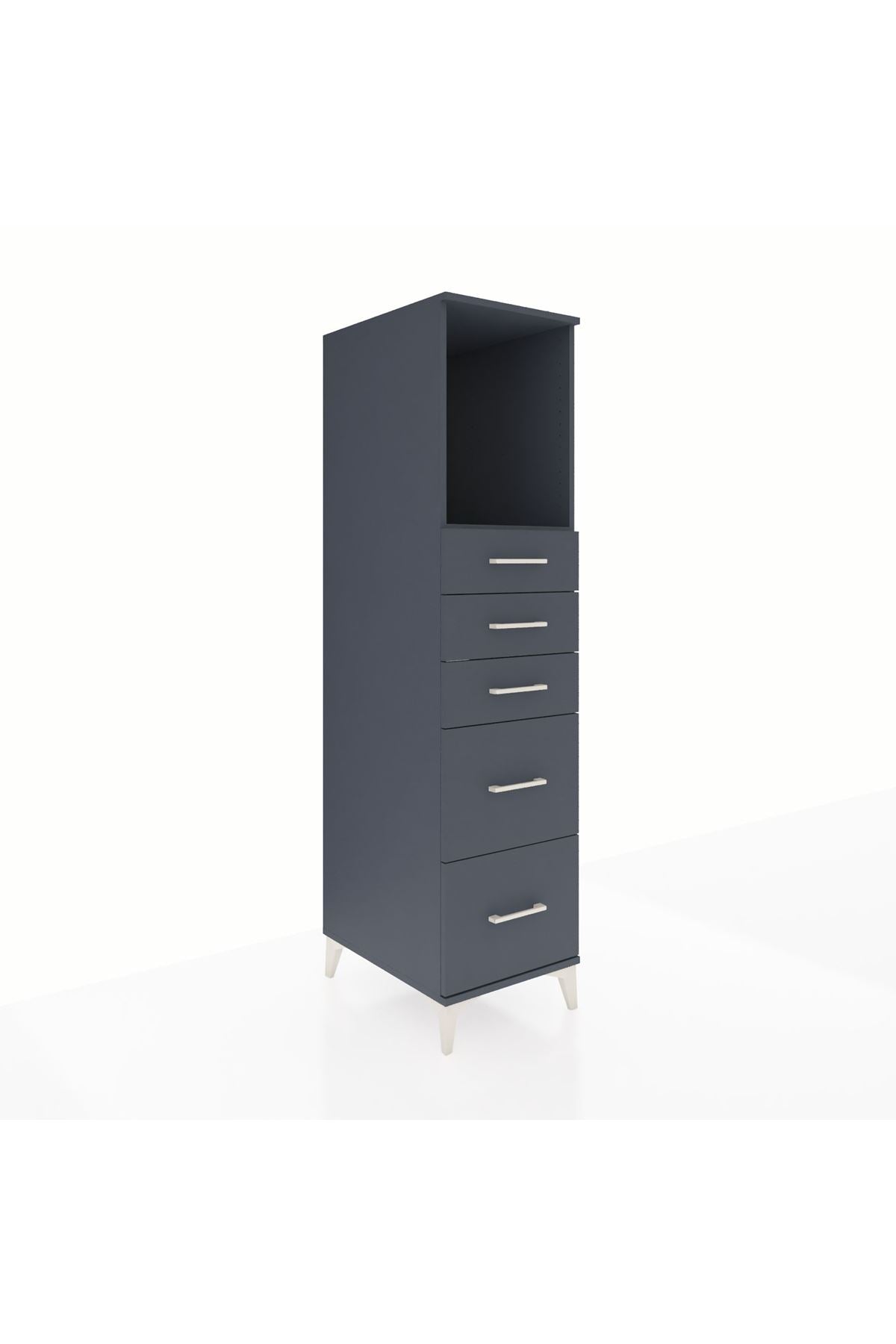 Kronos Dolap Tek Raflı 5 Çekmeceli 44x59x182 - S88M046V5C