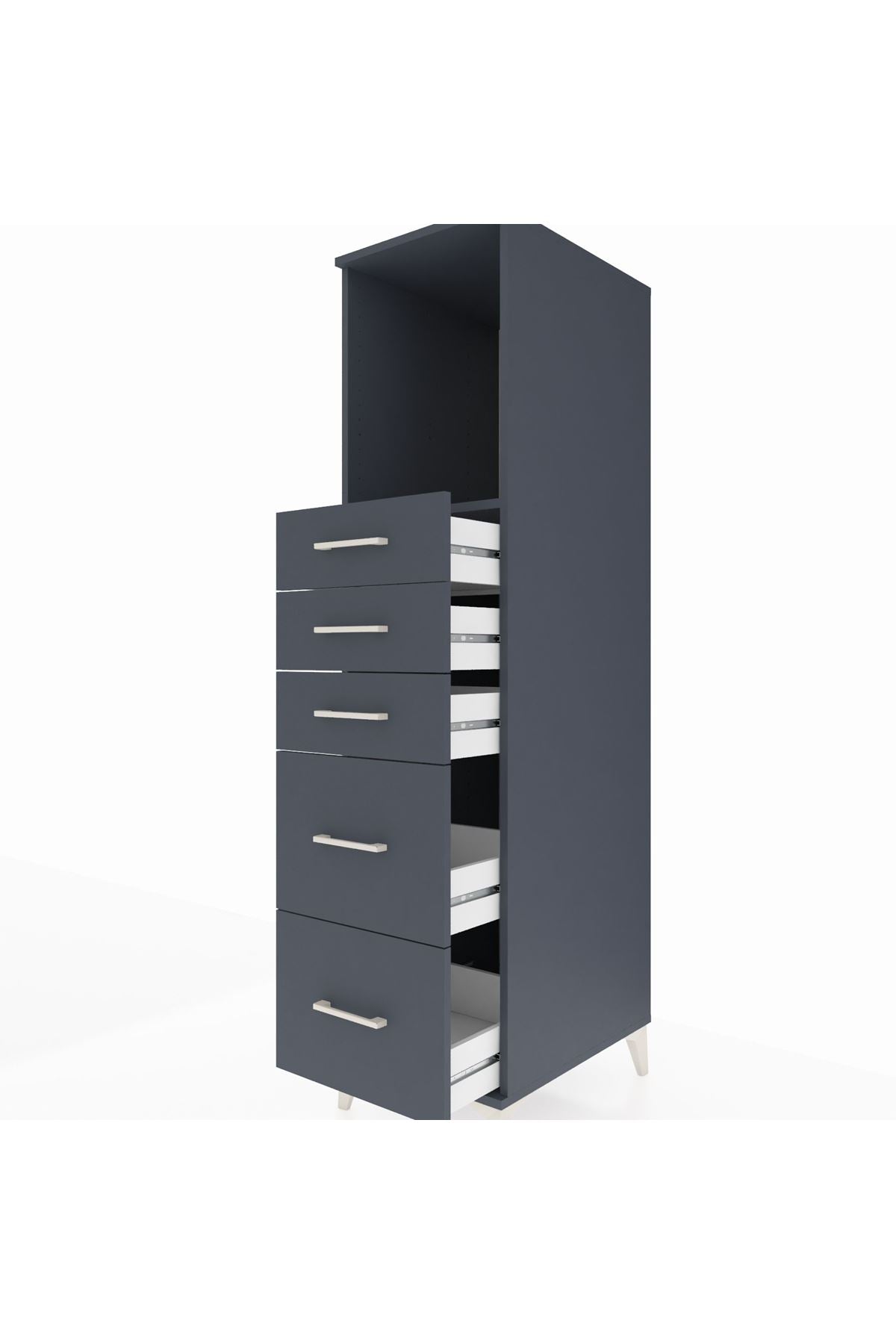 Kronos Dolap Tek Raflı 5 Çekmeceli 44x59x182 - S88M046V5C