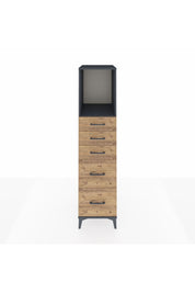 Kronos Dolap Tek Raflı 5 Çekmeceli 44x59x182 - S88M046V6C