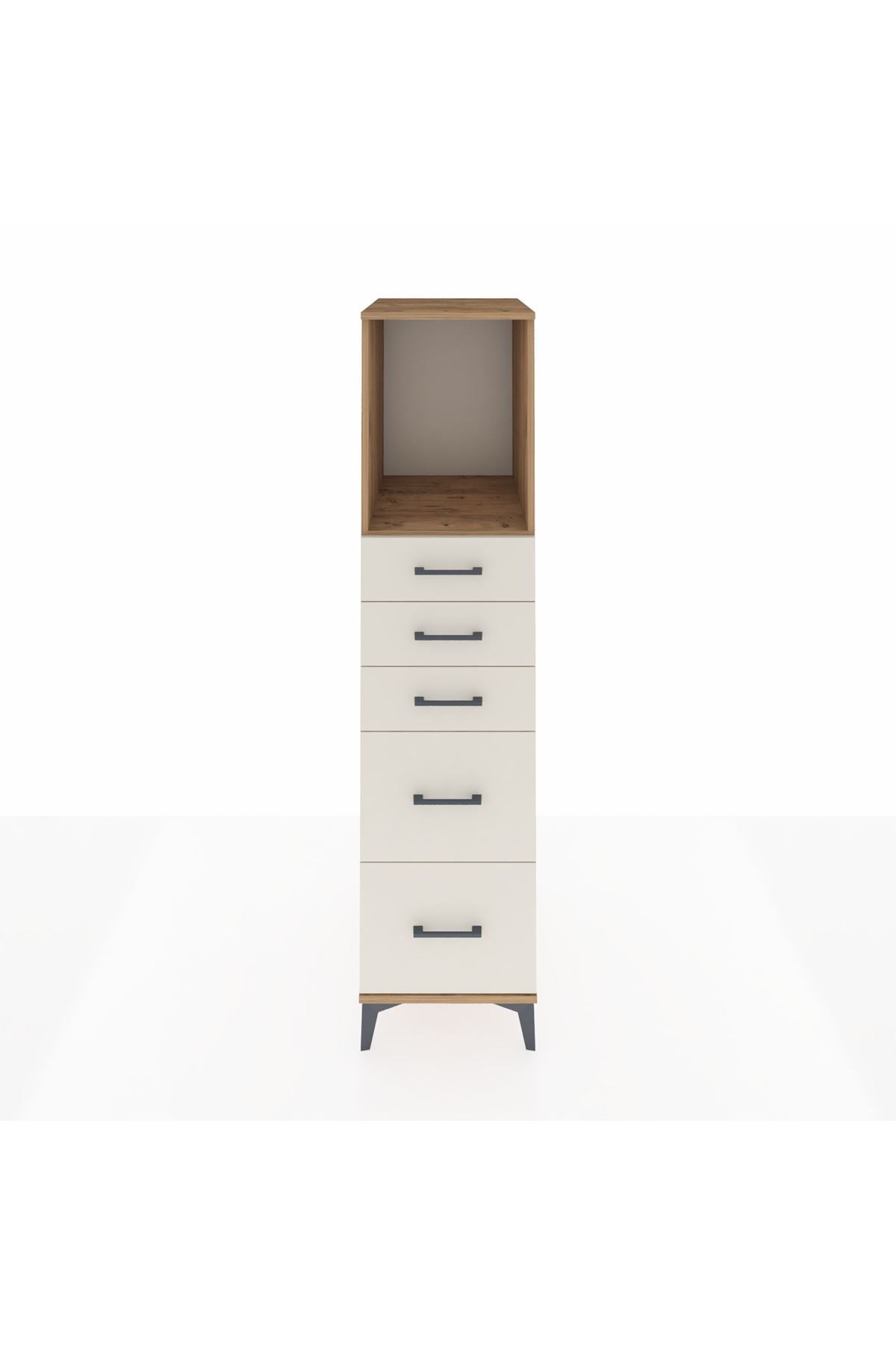 Kronos Dolap Tek Raflı 5 Çekmeceli 44x59x182 - S88M046V7C