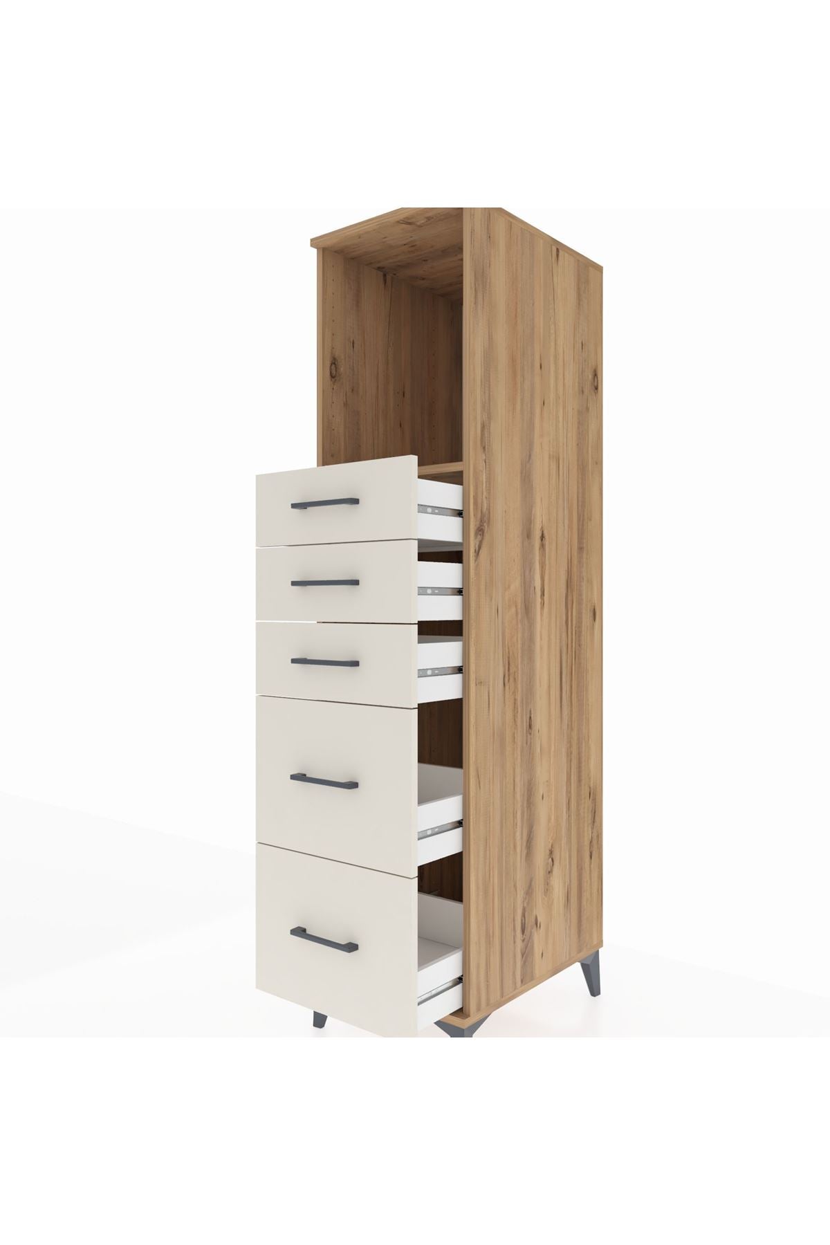 Kronos Dolap Tek Raflı 5 Çekmeceli 44x59x182 - S88M046V7C
