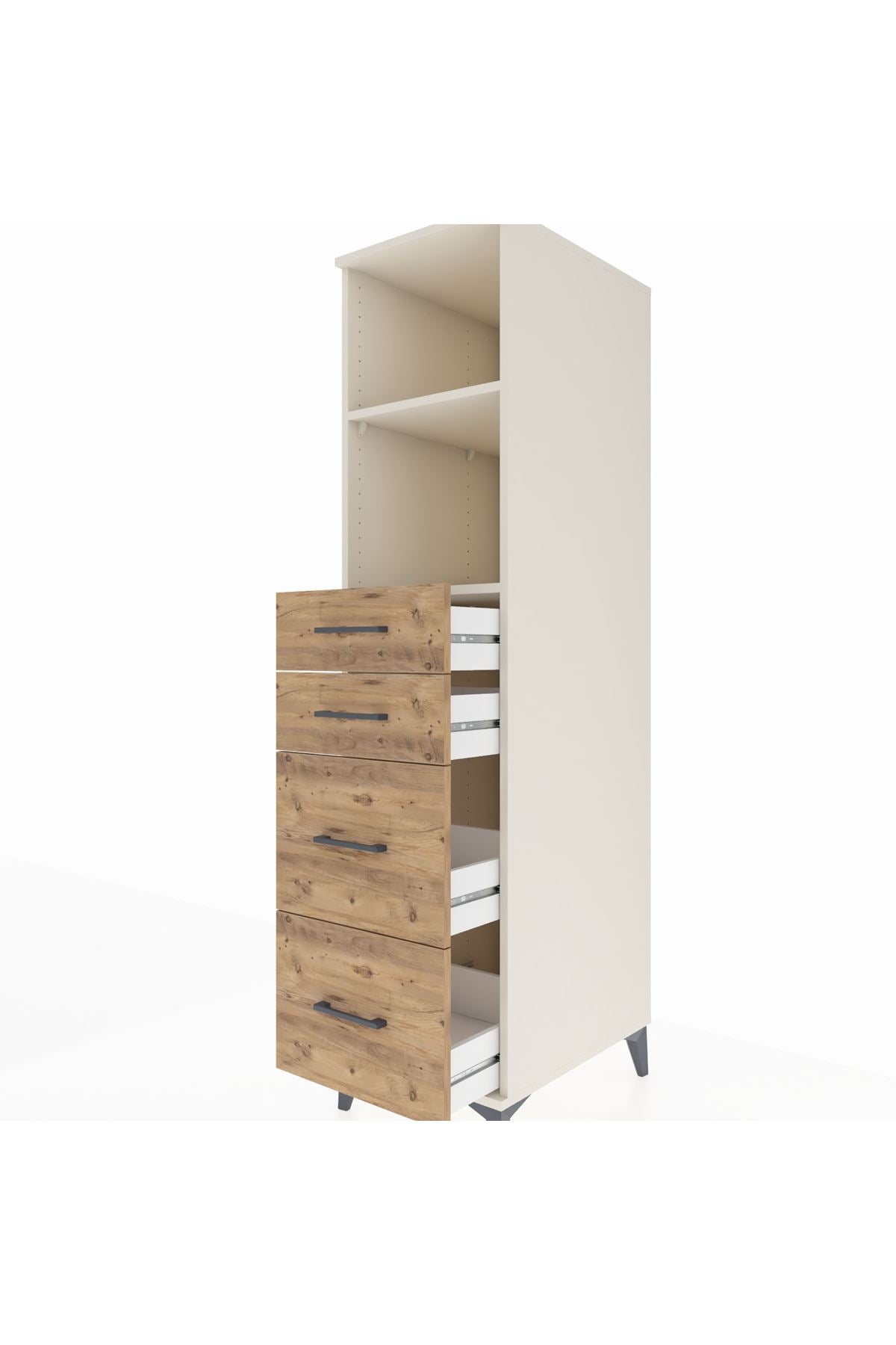 Kronos Dolap 2 Raflı 4 Çekmeceli 44x59x182 - S88M047V3C