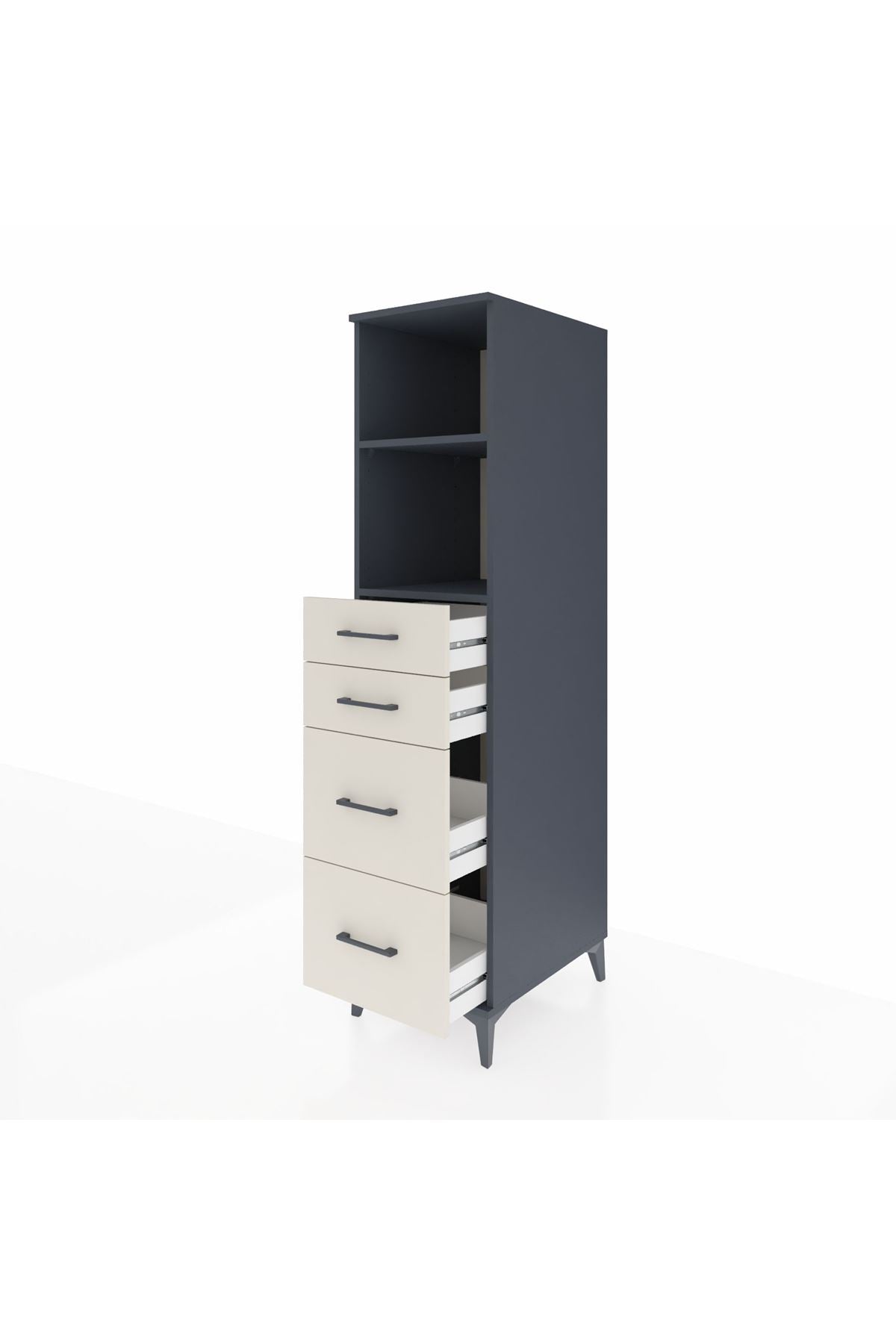 Kronos Dolap 2 Raflı 4 Çekmeceli 44x59x182 - S88M047V4C