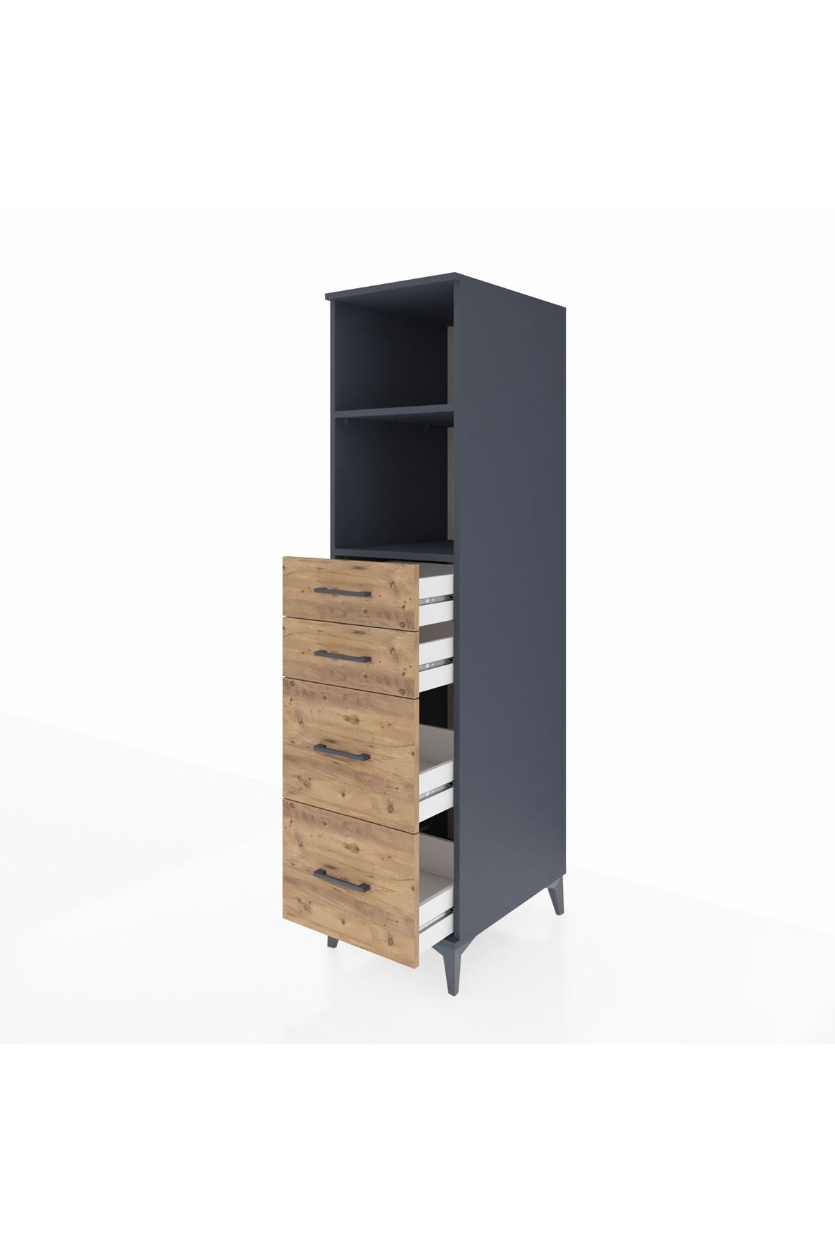 Kronos Dolap 2 Raflı 4 Çekmeceli 44x59x182 - S88M047V6C