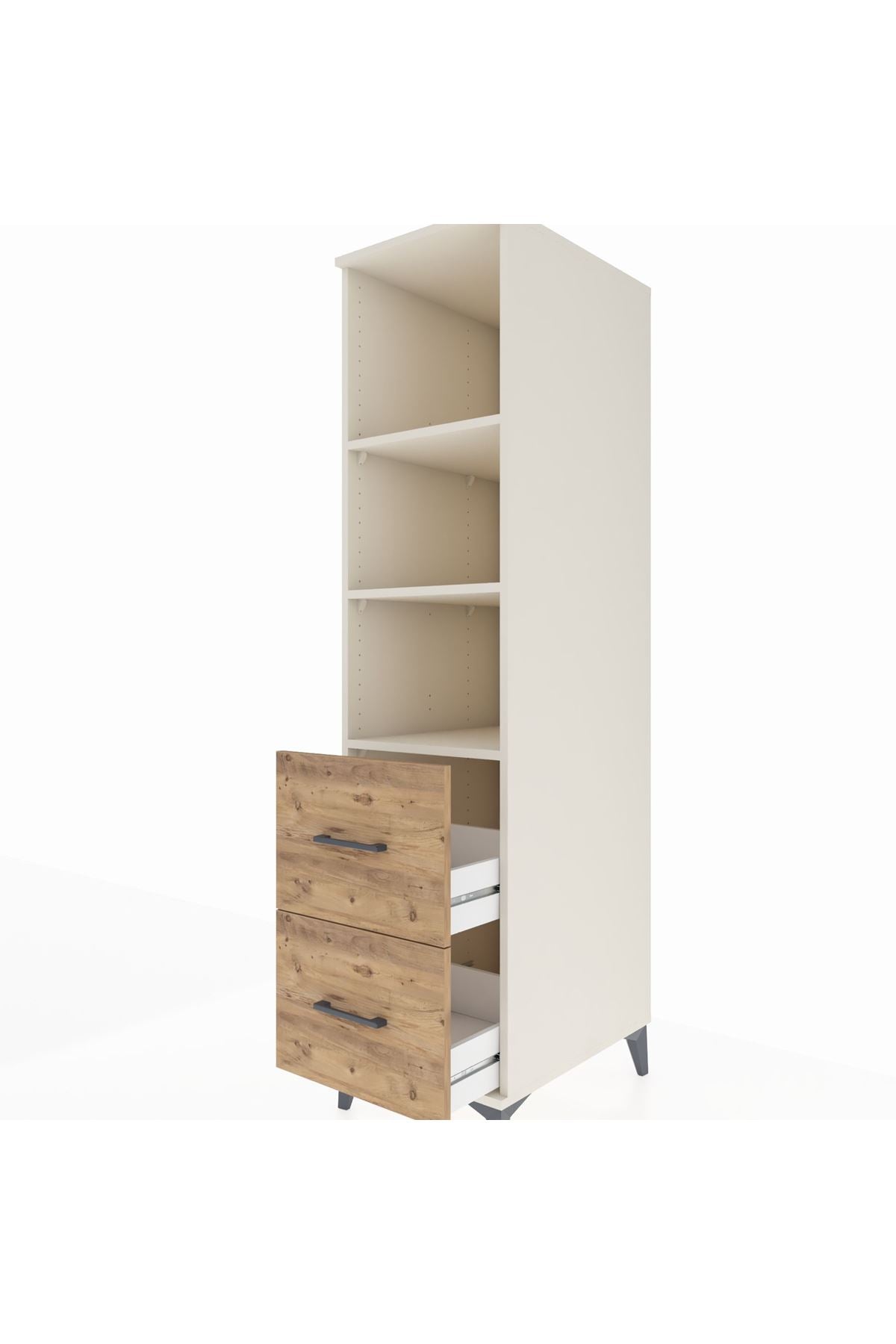 Kronos Dolap 3 Raflı 2 Çekmeceli 44x59x182 - S88M049V3C