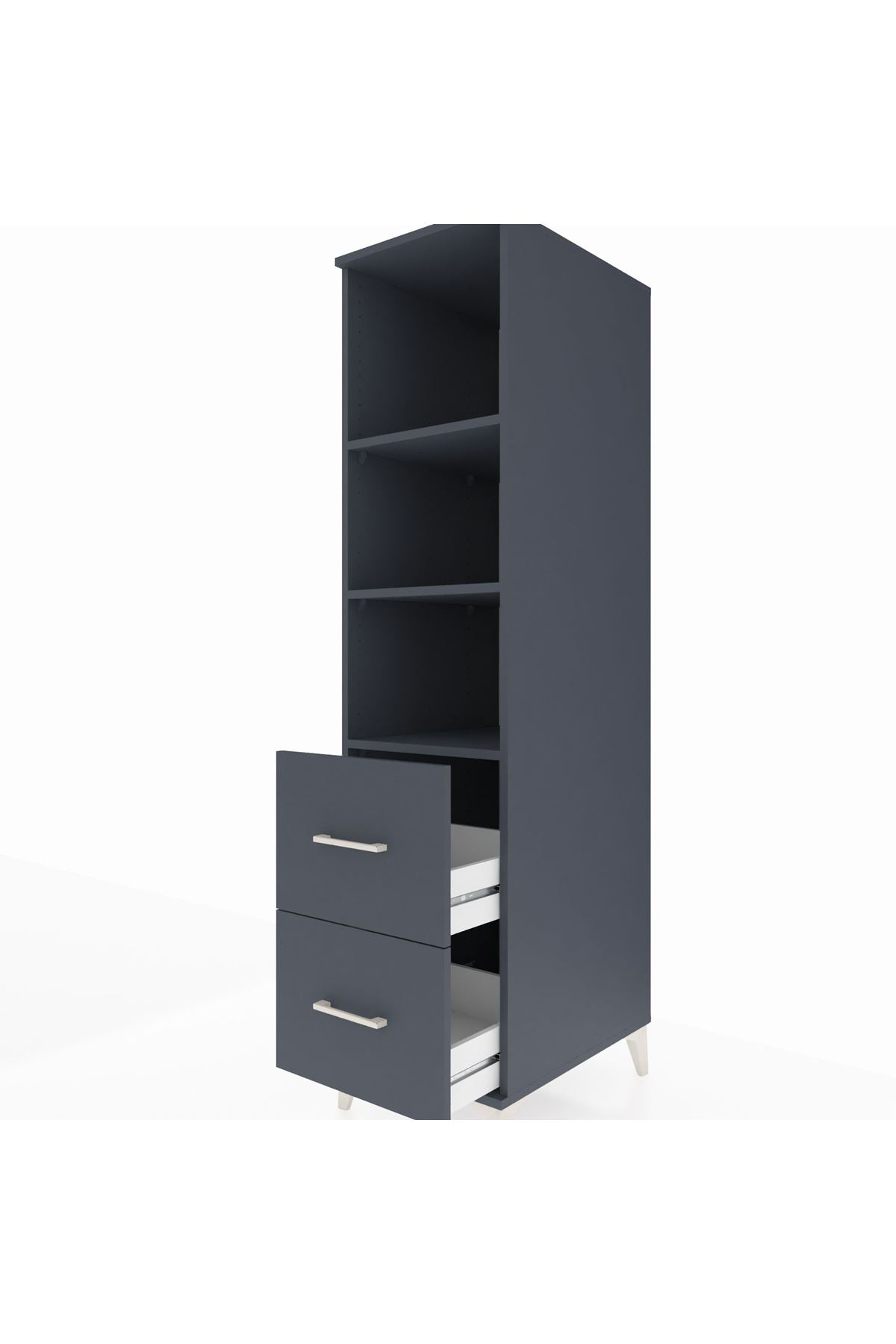 Kronos Dolap 3 Raflı 2 Çekmeceli 44x59x182 - S88M049V5C