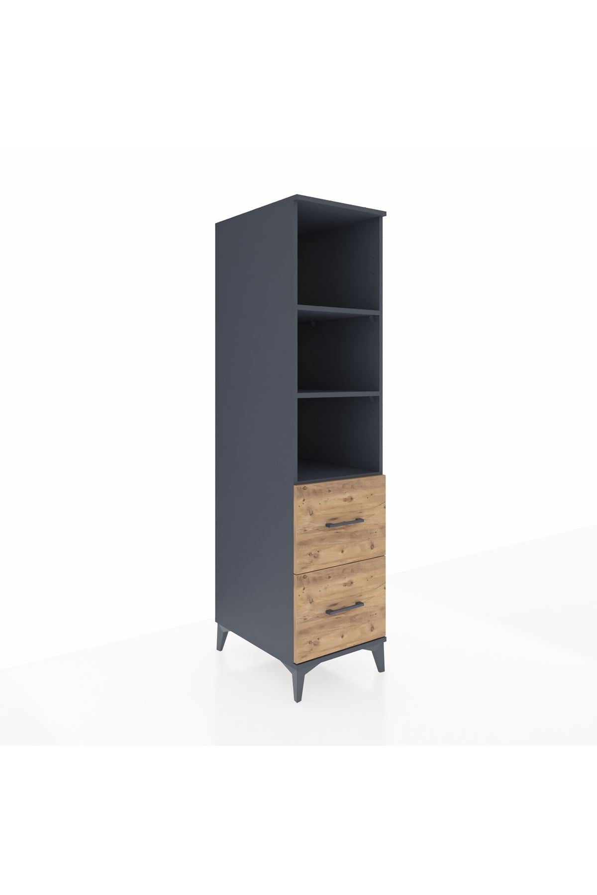 Kronos Dolap 3 Raflı 2 Çekmeceli 44x59x182 - S88M049V6C