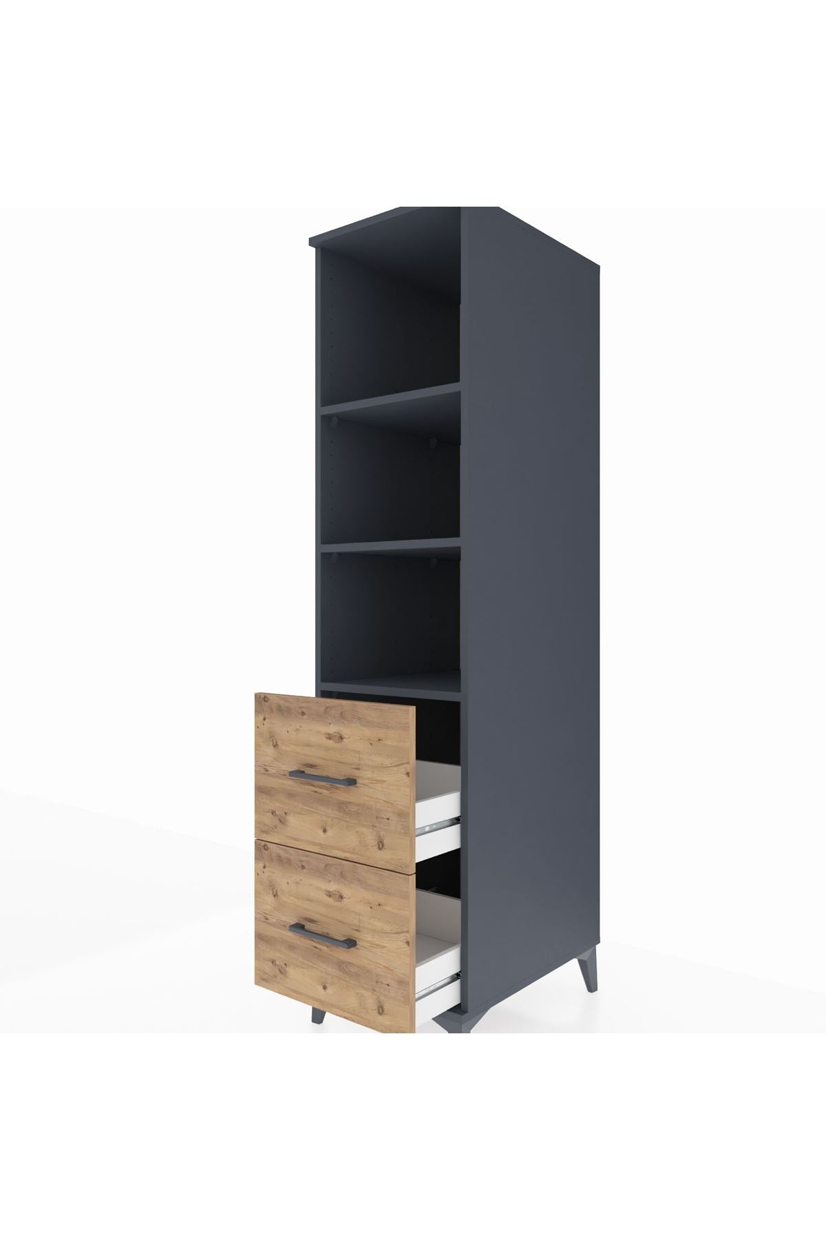 Kronos Dolap 3 Raflı 2 Çekmeceli 44x59x182 - S88M049V6C