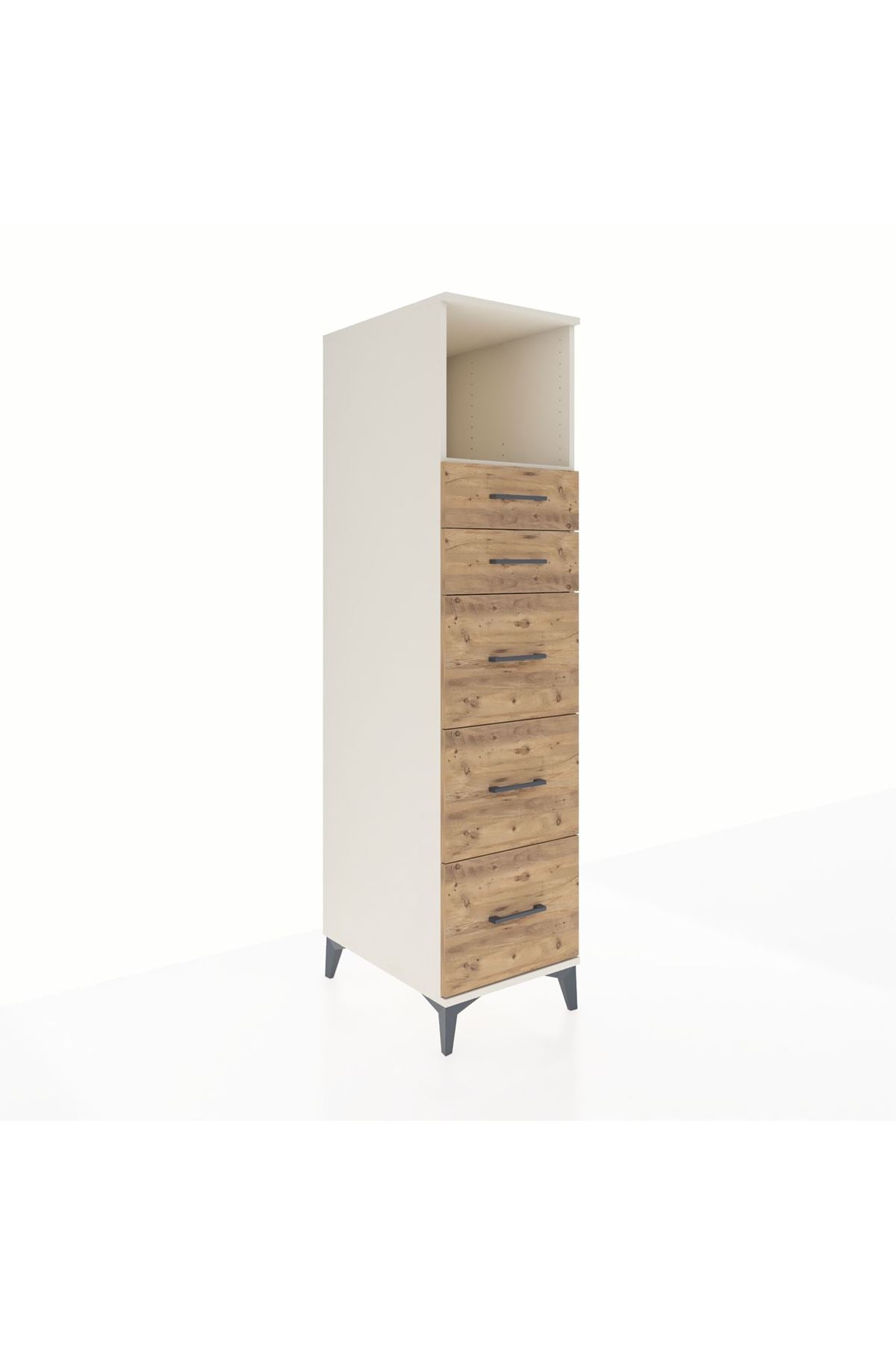 Kronos Dolap Tek Raflı 5 Çekmeceli 44x59x182 - S88M050V3C