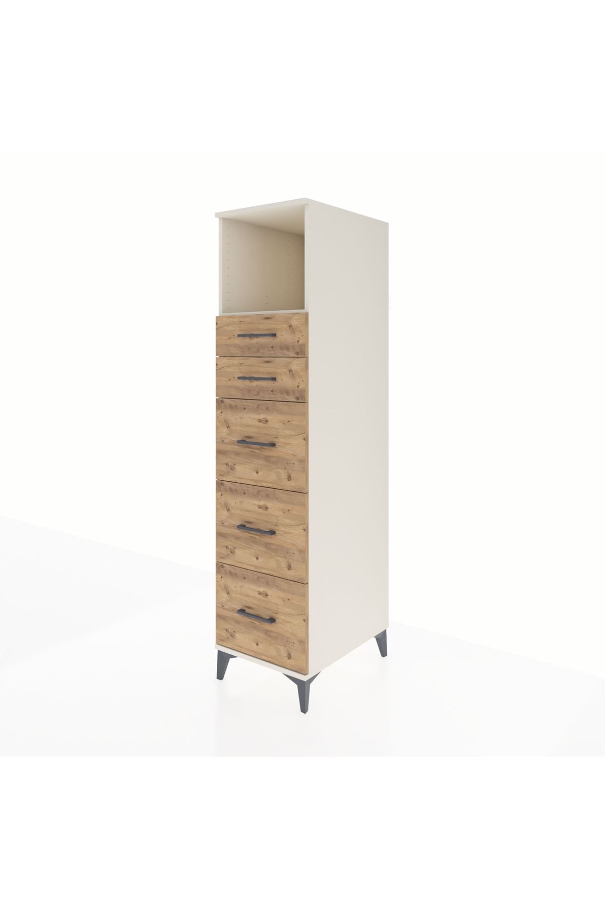Kronos Dolap Tek Raflı 5 Çekmeceli 44x59x182 - S88M050V3C